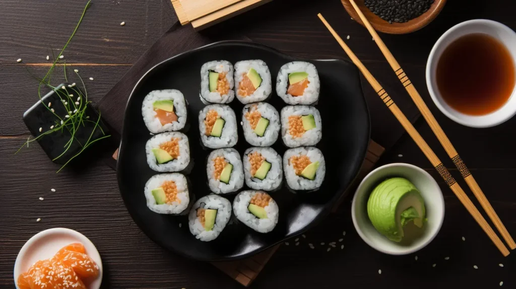 salmon sushi roll
