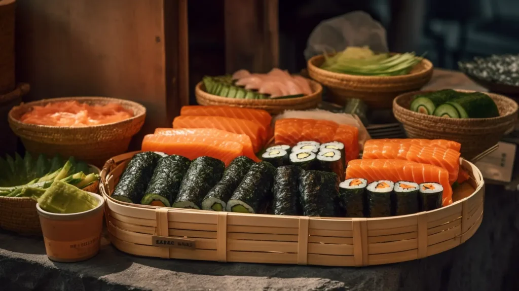 salmon sushi roll